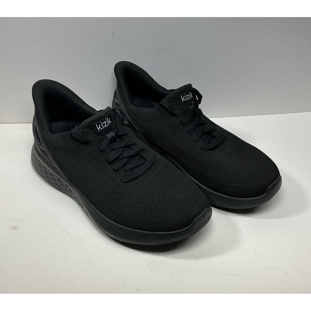 KIZIK Athens Mens Shoes Sz 8.5 W /Wo 10 Black Hands-Free Slip On Casual Sneakers